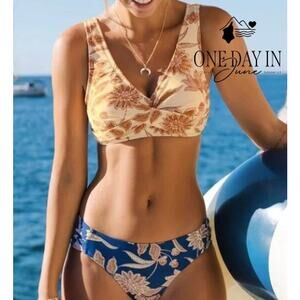 Cupshe Cross Front Bikini Swimsuit Size XL